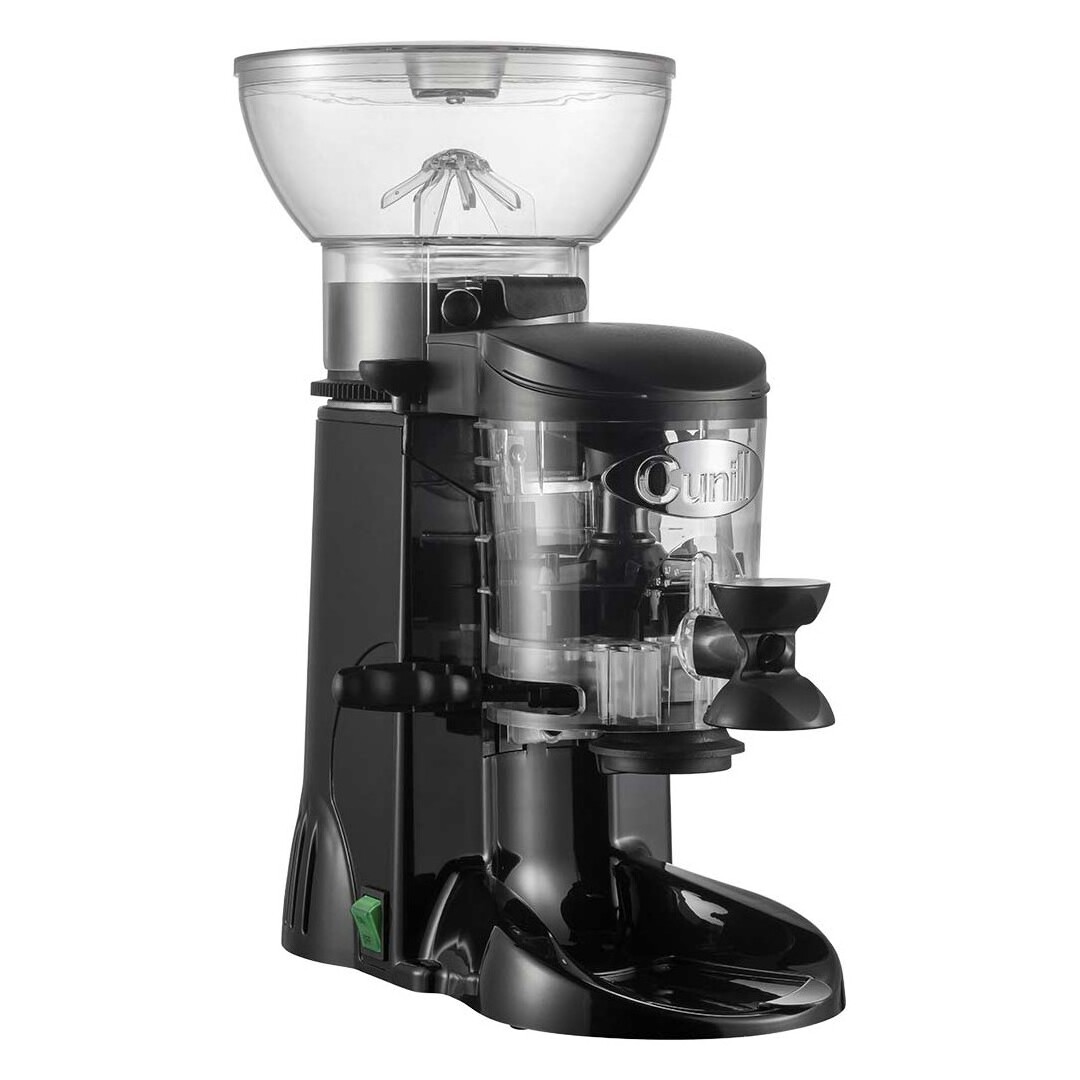 Macinacaffè professionale Cunill con contenitore per il macinato e comando manuale