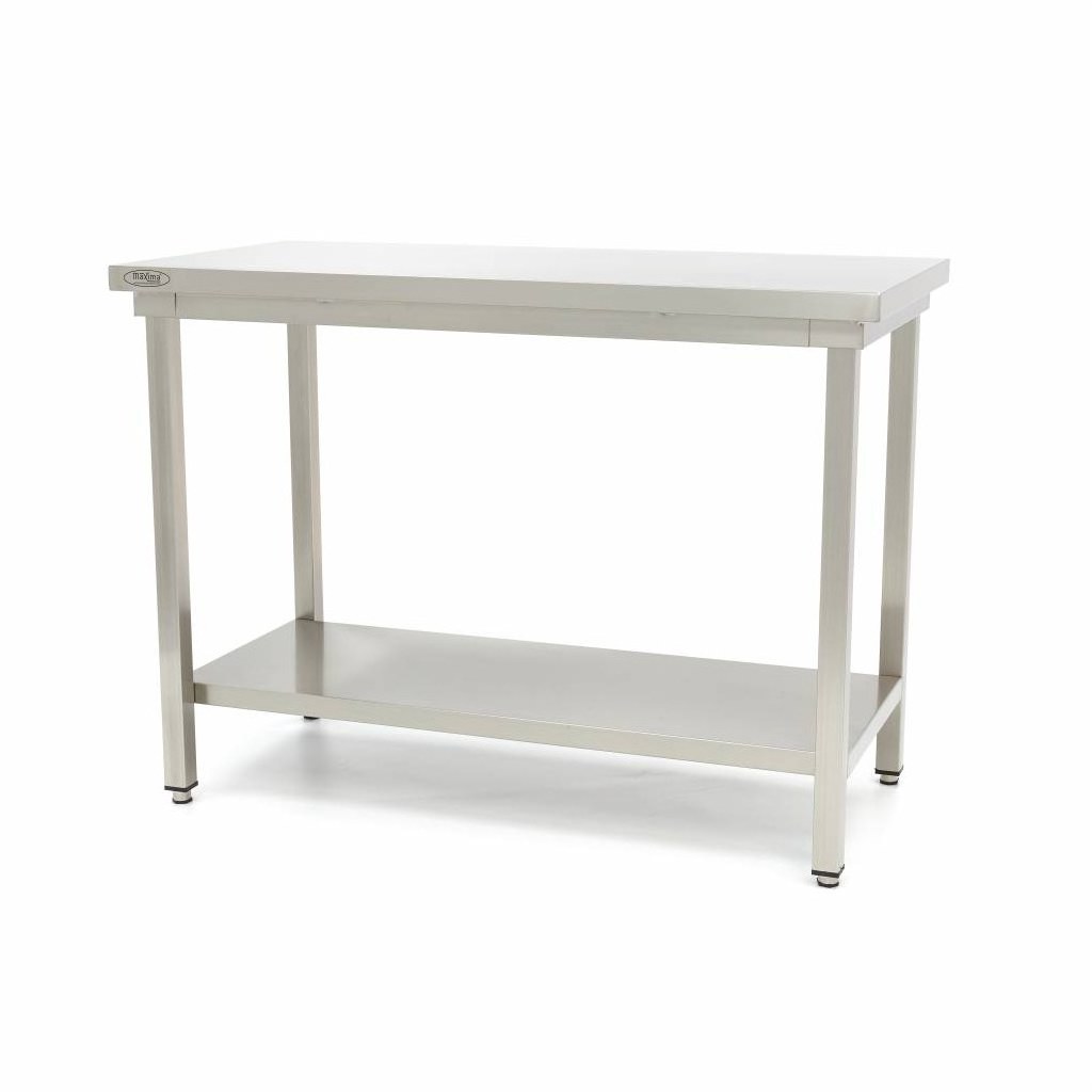 Tavolo in Acciaio Inox – 140 x 70cm – Altezza Regolabile