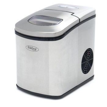 Macchina per il Ghiaccio – 10-12 kg/24 h – Ghiaccio a proiettile – Raffreddamento ad aria – Argento
