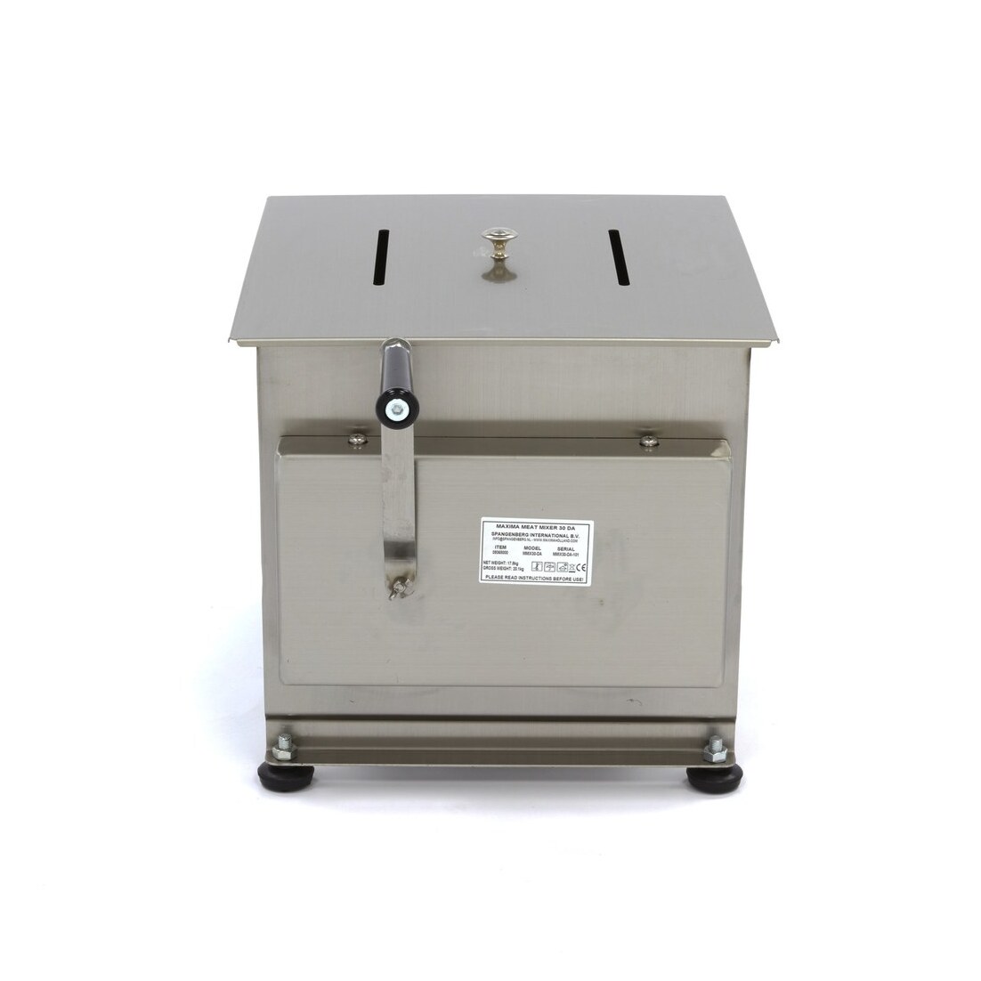Miscelatore di Carne – 30L – 25kg di Carne – Asse Doppio – Manuale