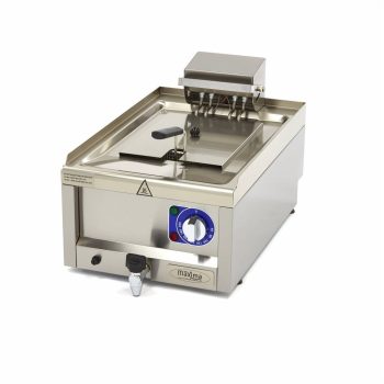 Friggitrice – 10L – 1 Cestello – con Rubinetto di Scarico – 400V