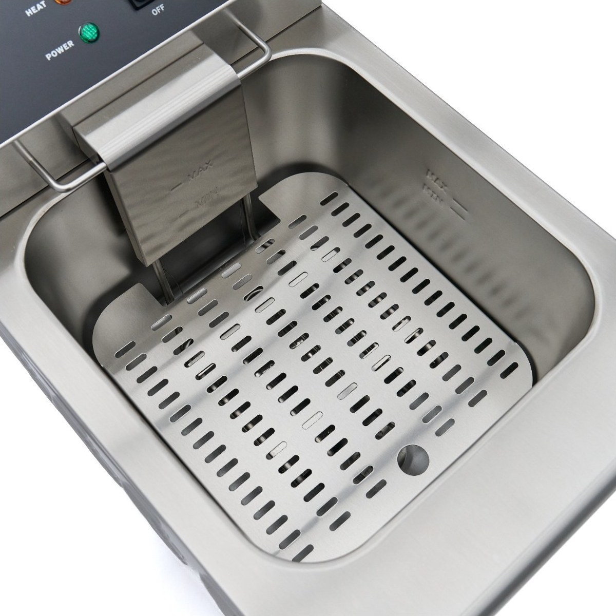 Friggitrice – 16L – 1 Cestello – con Rubinetto di Scarico e Base Armadiata – 230V
