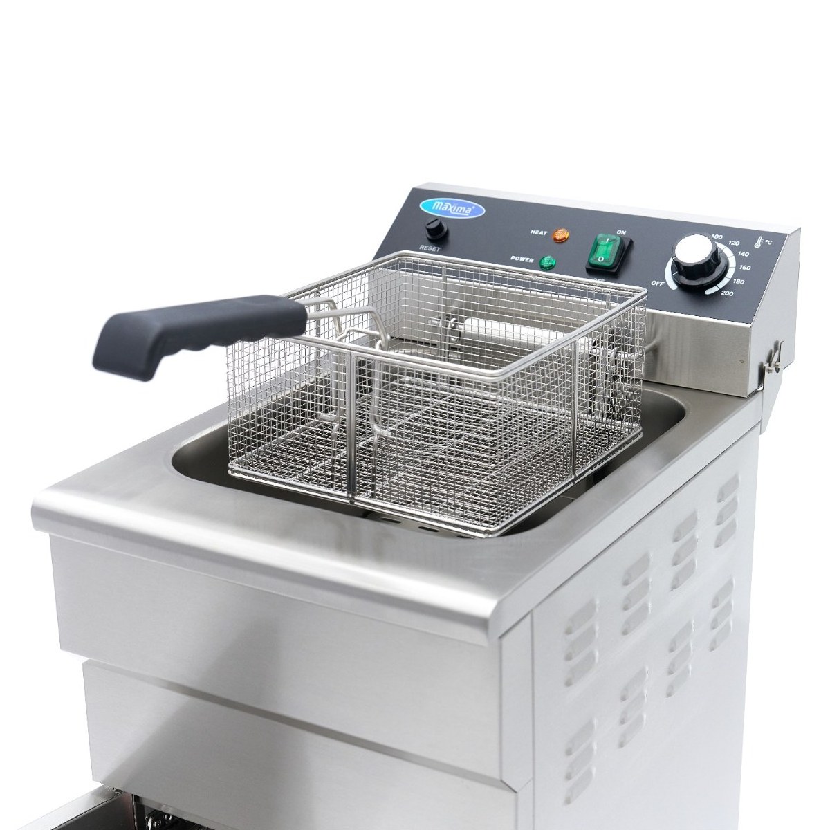 Friggitrice – 16L – 1 Cestello – con Rubinetto di Scarico e Base Armadiata – 230V