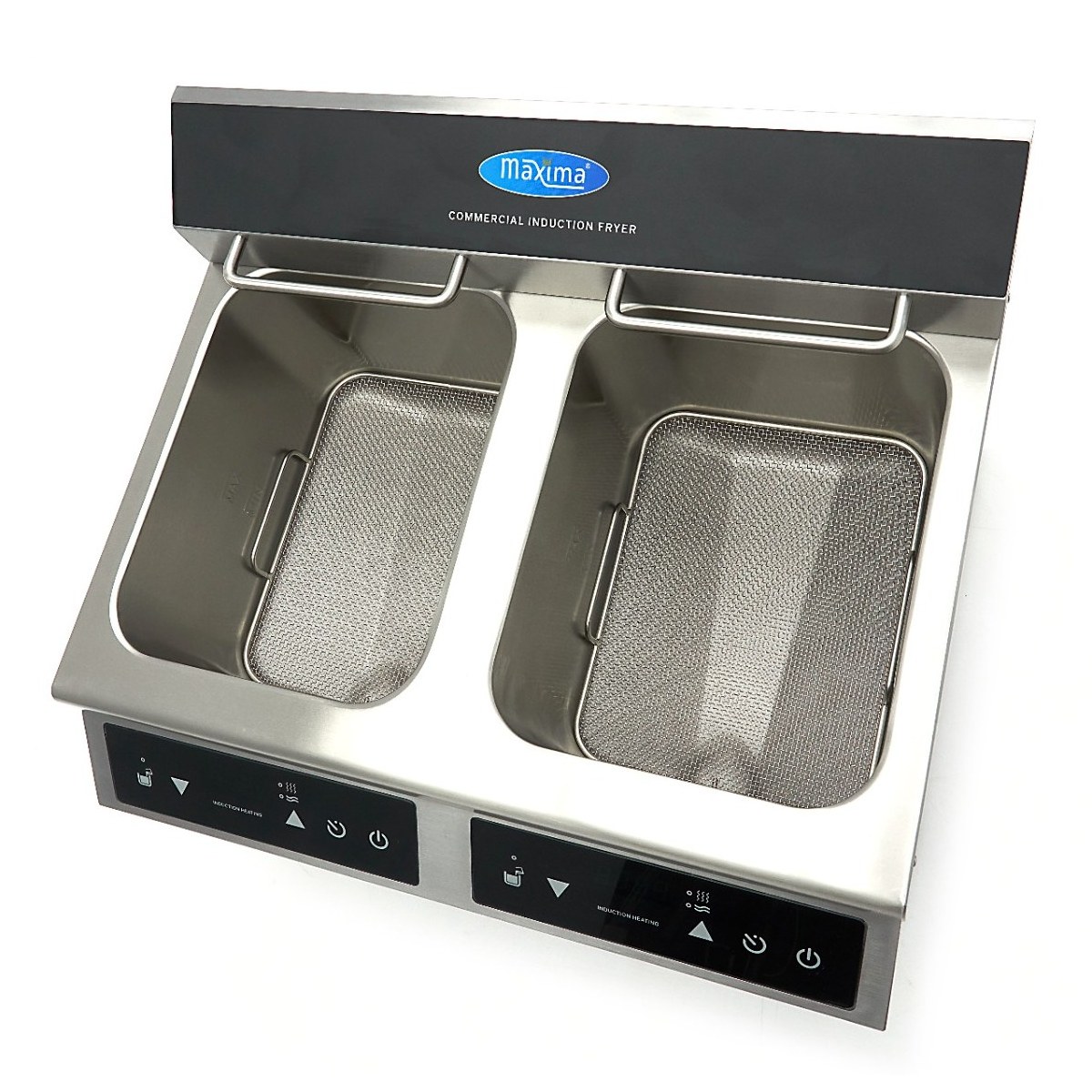 Friggitrice – 2 x 8L – 2 Cestelli – con Rubinetto di Scarico – Induzione