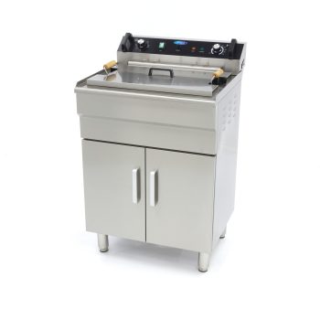 Friggitrice – 35L – 1 Cestello – con Rubinetto di Scarico – 400V