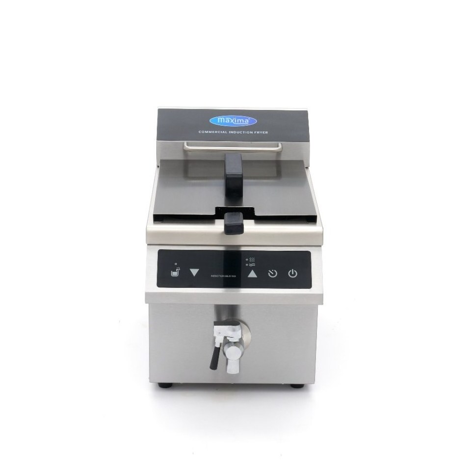 Friggitrice – 8L – 1 Cestello – Induzione – con Rubinetto di Scarico