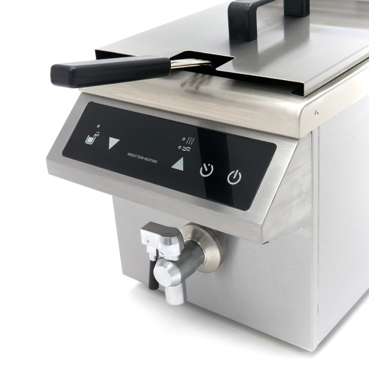 Friggitrice – 8L – 1 Cestello – Induzione – con Rubinetto di Scarico