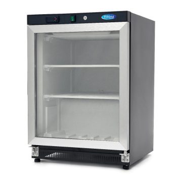 Congelatore – 200L – Nero – con Porta in Vetro