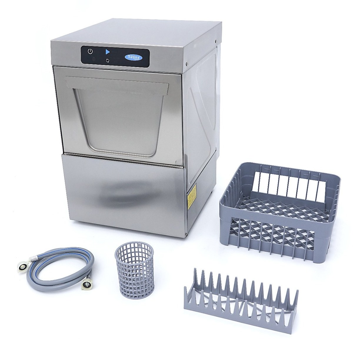 Lavabicchieri – 35 x 35cm – con Scarico, Brillantante e Pompa per Sapone – Display Digitale – 230V