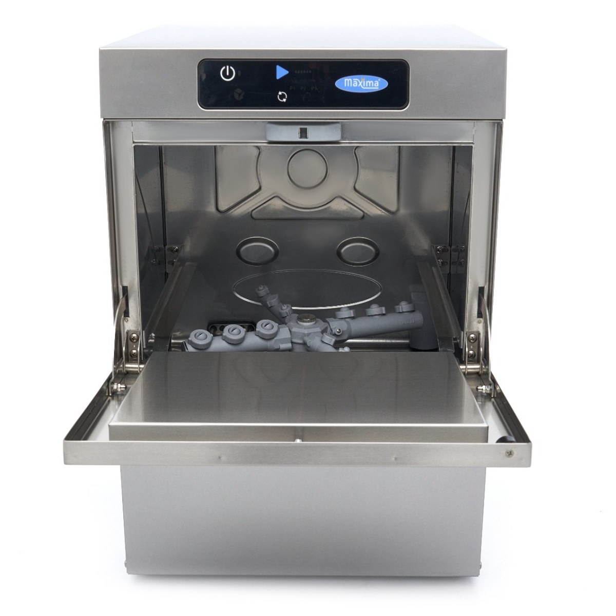 Lavabicchieri – 35 x 35cm – con Scarico, Brillantante e Pompa per Sapone – Display Digitale – 230V