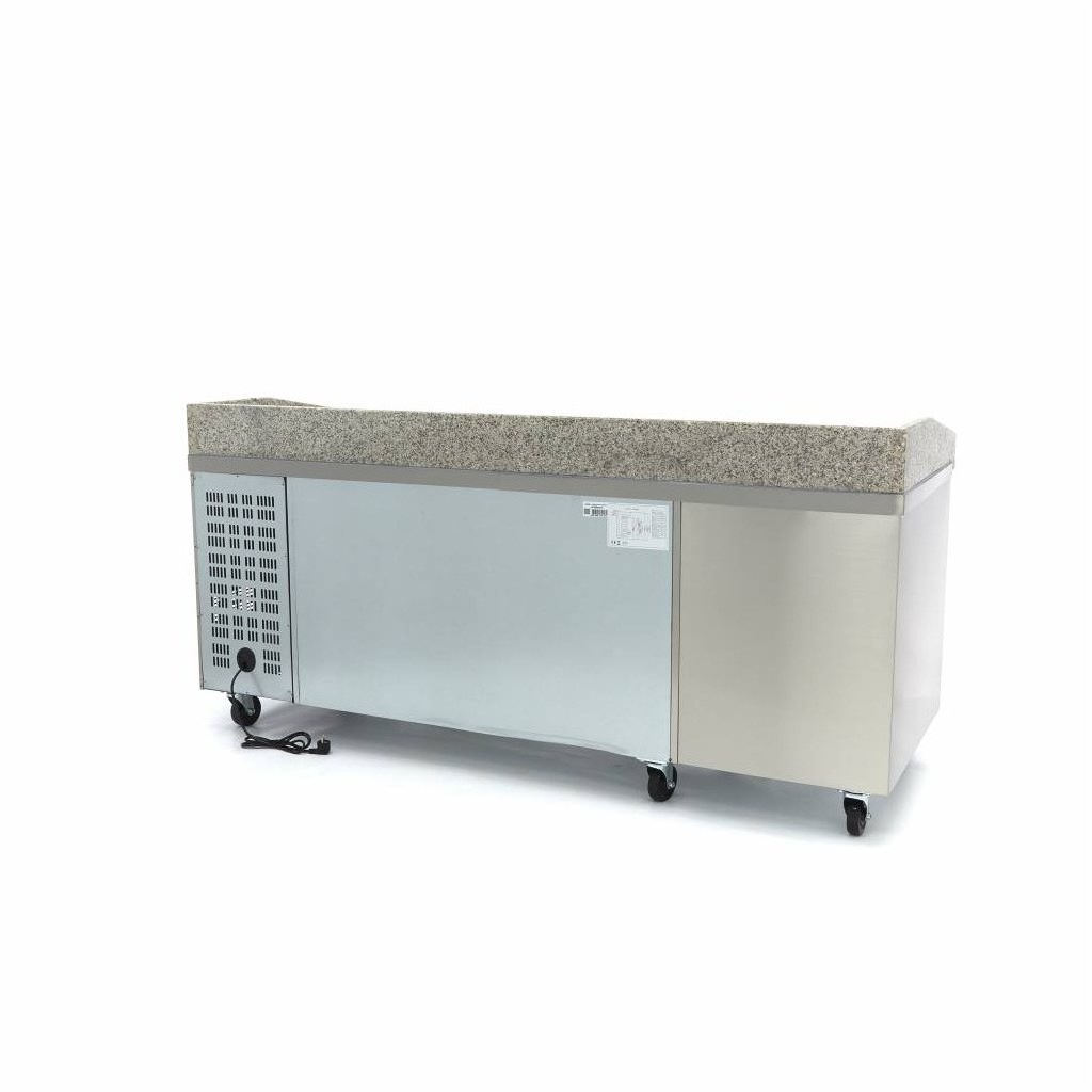 Banco Pizza Refrigerato – 202cm – 2 Porte – 7 Cassetti