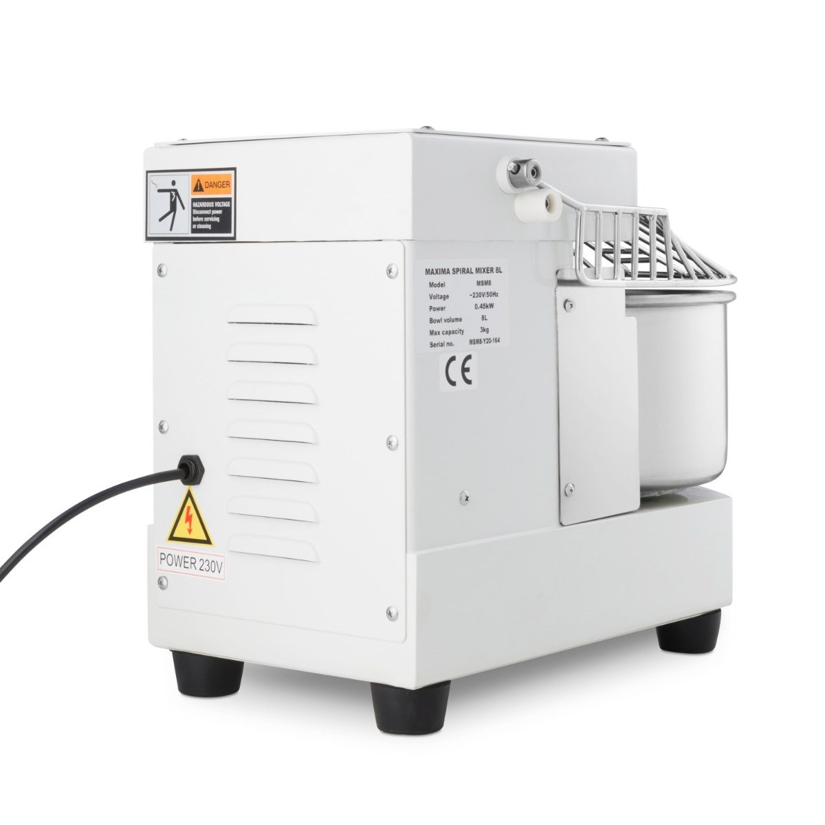 Impastatrice professionale - 8 l - 4,5 kg di impasto