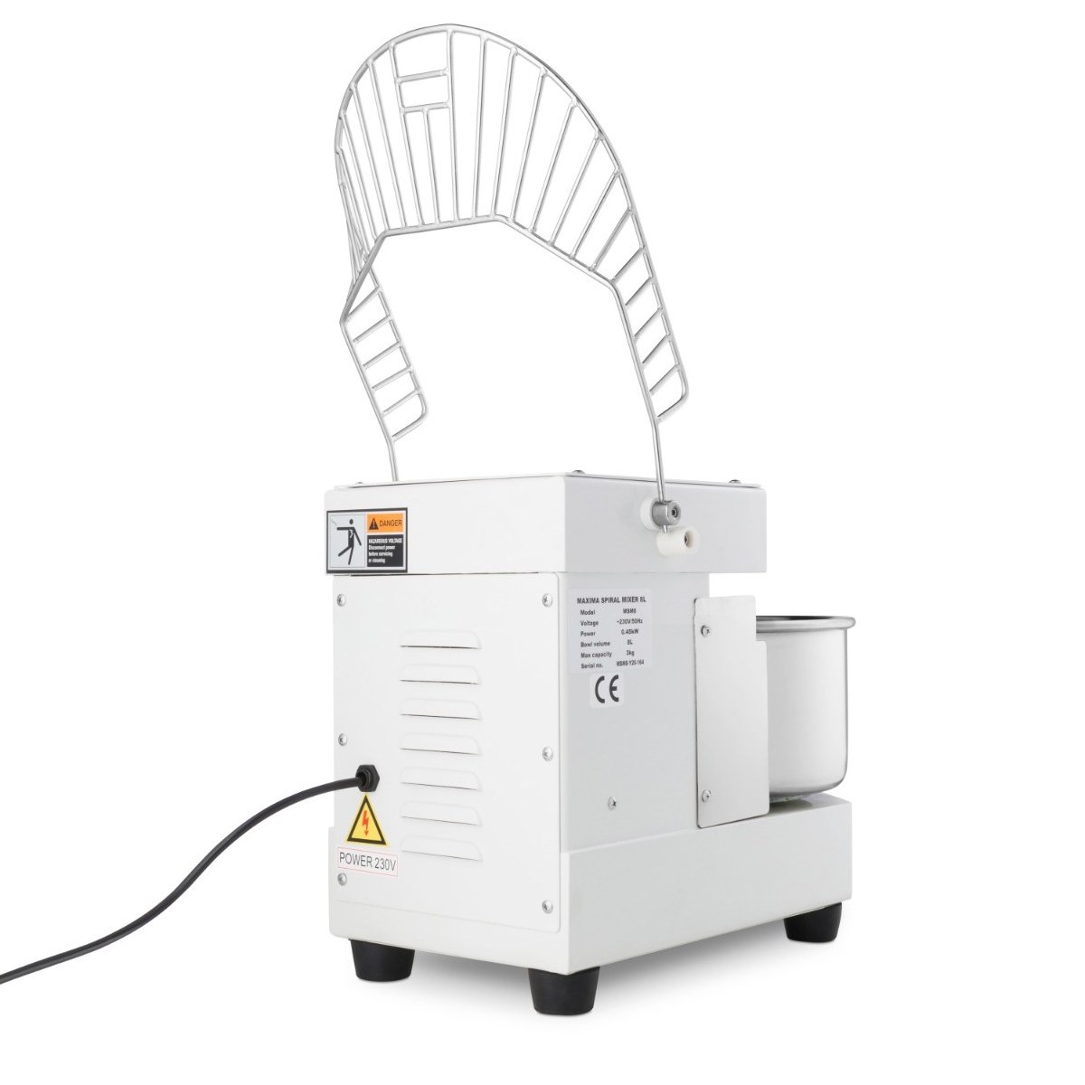 Impastatrice professionale - 8 l - 4,5 kg di impasto