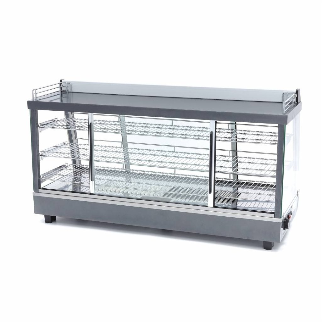 Espositore Riscaldato per Alimenti – 186L – 121,5cm – 3 Ripiani