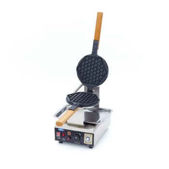 Piastra per Waffle – 1 Waffle – Modello Rotondo a Nido D'ape