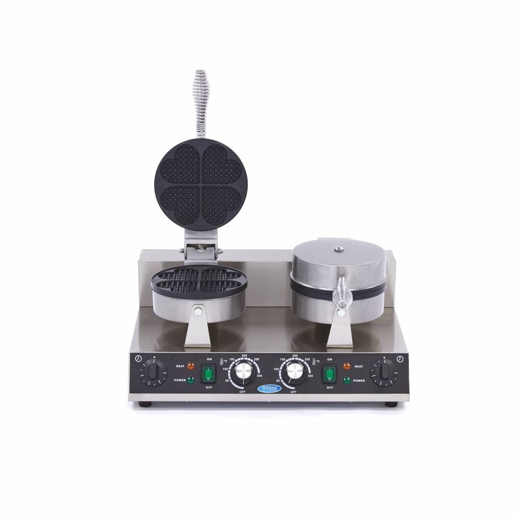Piastra per Waffle – 8 Waffle – Cuori – Doppio