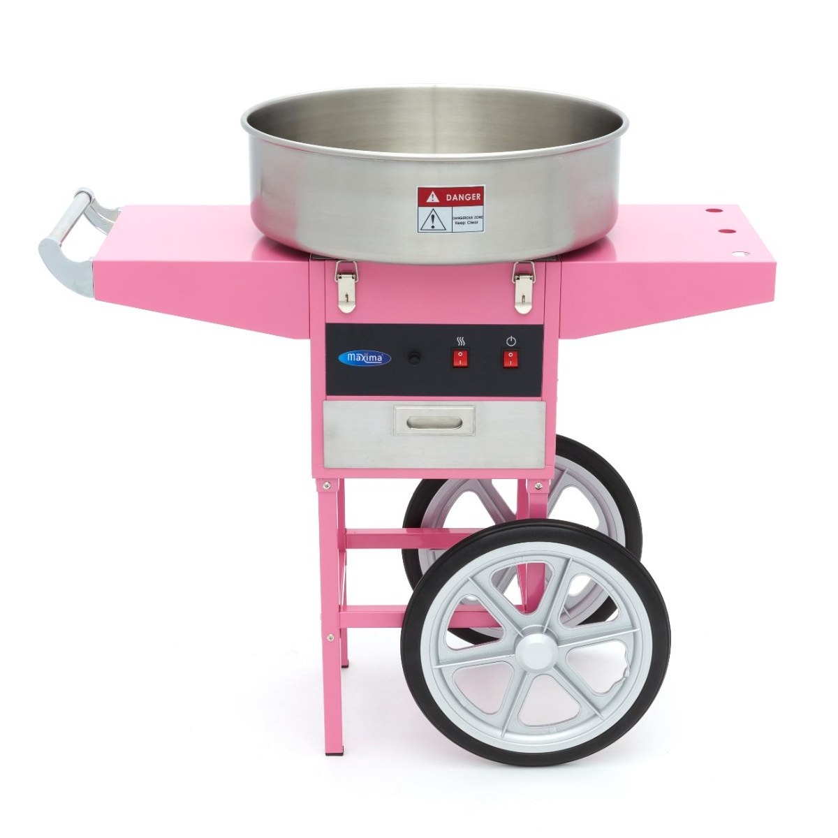 Macchina per Zucchero Filato – Ø 52 cm – Rosa – con Carrello