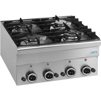 SARO Cucina a gas, 4 bruciatori modello da tavolo 600 Line G4S6