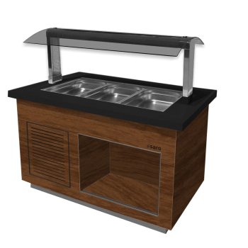 SARO Buffet caldo modello PREMIUM LINE SB-H130 Noce