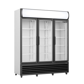 SARO Frigorifero con 3 porte in vetro + pannello pubblicitario, modello GTK 1065