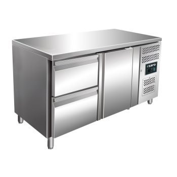 SARO Banco frigorifero con 1 porta e 1 set di 2 cassetti, modello KYLJA 2110 TN
