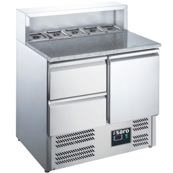 SARO Banco pizza, 1 porta + 2 cassetti, con sovrastruttura, modello EPS 900 1/2