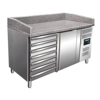 SARO Tavolo pizza, 1 porta + 7 cassetti, modello MARGA PZ 1610 TN