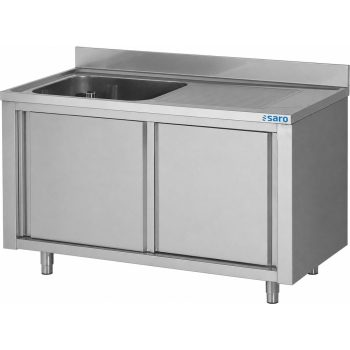 SARO Mobile lavello con ante scorrevoli 1200mm, 1 vasca a sinistra
