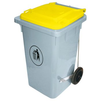 Pattumiera a pedale 100 l / gialla